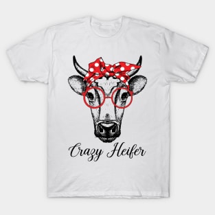 Crazy Heifer Cow Bandana T-Shirt